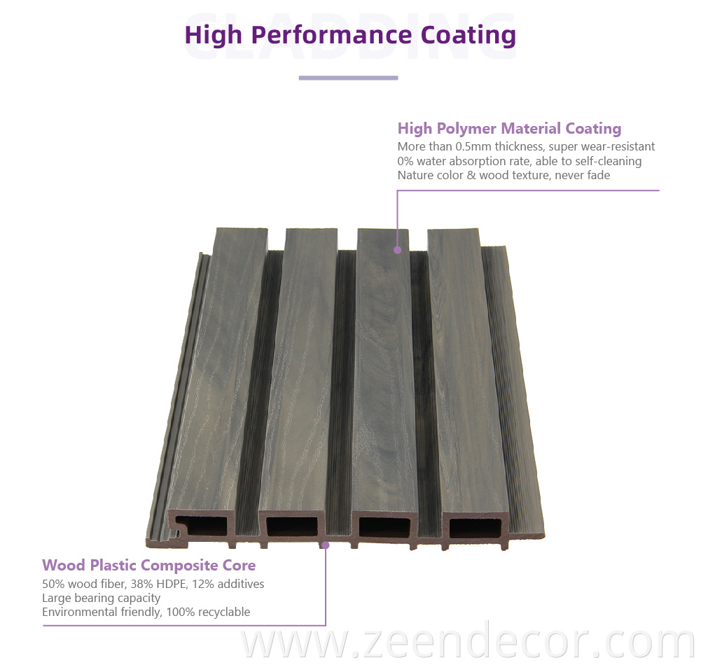 WPC Cladding/Wooden Design Wall Panels/Quick Installation Wall Panel